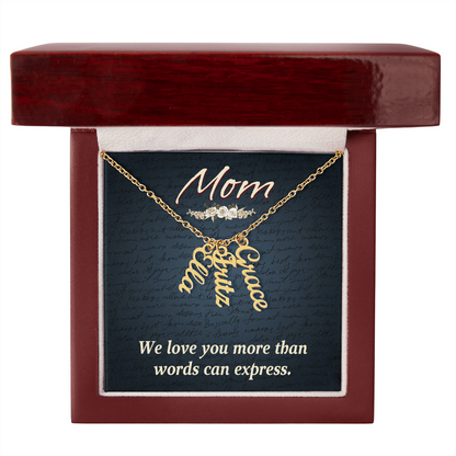 To Mom – Personalized Multi-Name Necklace | Up to 4 Names