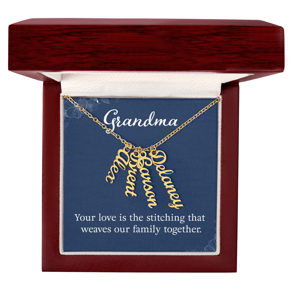 To Grandma – Personalized Multi-Name Necklace | Up to 4 Names