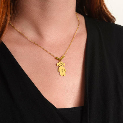 To Mom – Personalized Engraved Kids Charm Necklace | Up to 3 Names