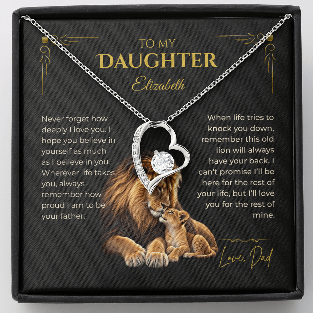 To My Daughter – I'll Always Have Your Back | Personalized Forever Love Necklace