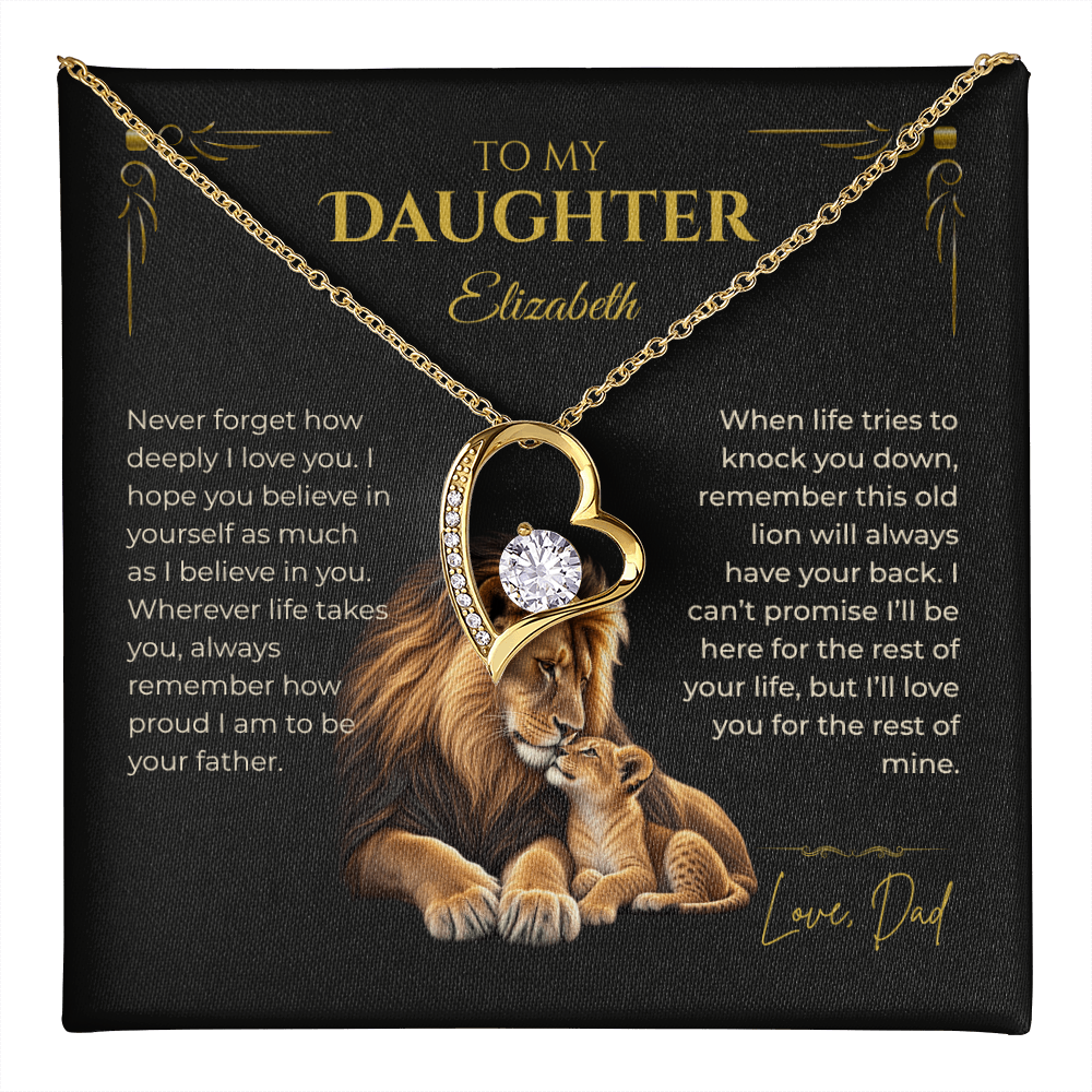 To My Daughter – I'll Always Have Your Back | Personalized Forever Love Necklace
