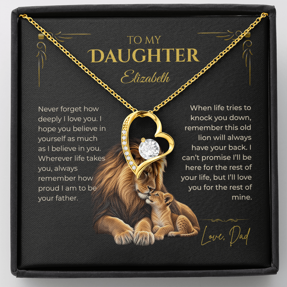 To My Daughter – I'll Always Have Your Back | Personalized Forever Love Necklace