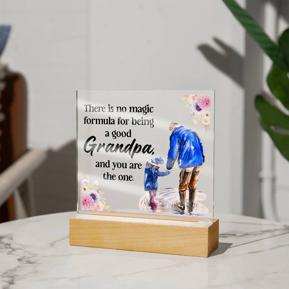 To My Grandpa – You Are the One | LED Acrylic Keepsake Plaque