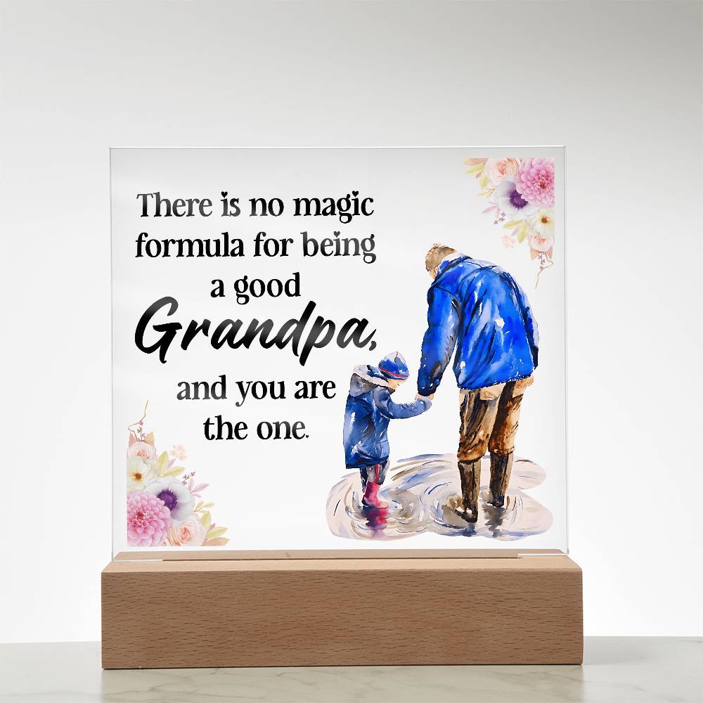 To My Grandpa – You Are the One | LED Acrylic Keepsake Plaque