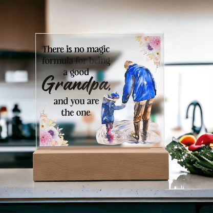 To My Grandpa – You Are the One | LED Acrylic Keepsake Plaque