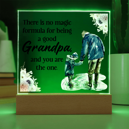 To My Grandpa – You Are the One | LED Acrylic Keepsake Plaque