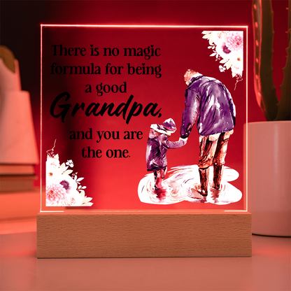 To My Grandpa – You Are the One | LED Acrylic Keepsake Plaque