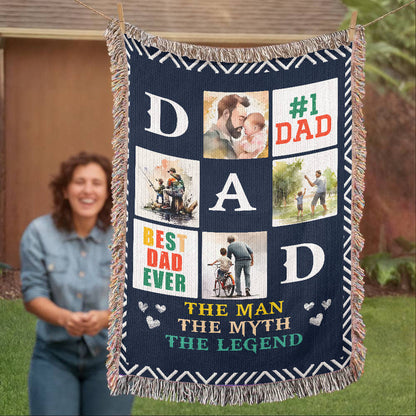 Best Dad Ever – The Man, The Myth, The Legend | Woven Blanket