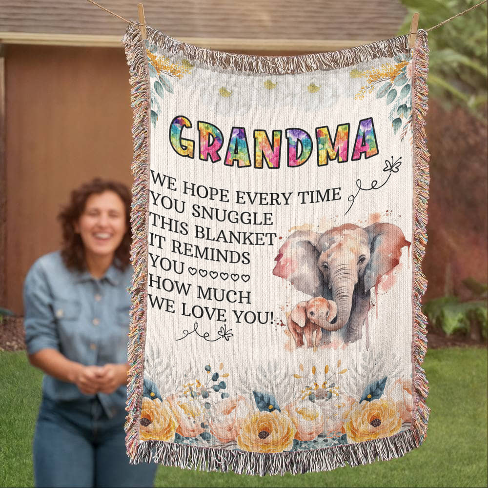 To Grandma – A Reminder of How Much We Love You | Woven Blanket