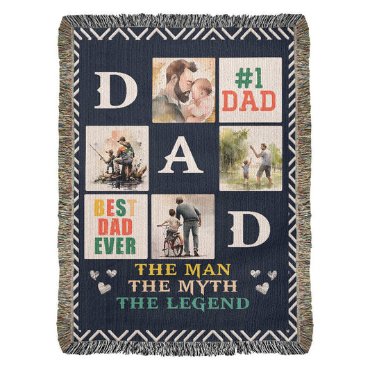 Best Dad Ever – The Man, The Myth, The Legend | Woven Blanket