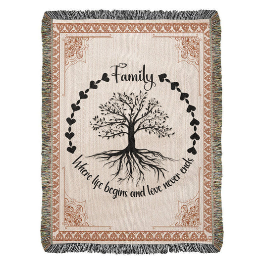 Family Roots – Celtic Tree Woven Blanket