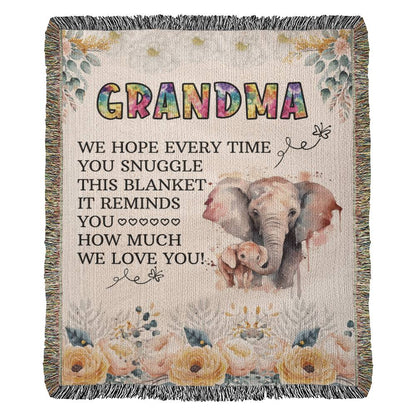 To Grandma – A Reminder of How Much We Love You | Woven Blanket