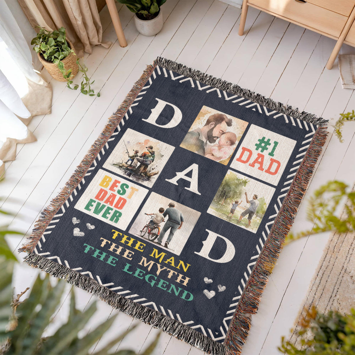 Best Dad Ever – The Man, The Myth, The Legend | Woven Blanket