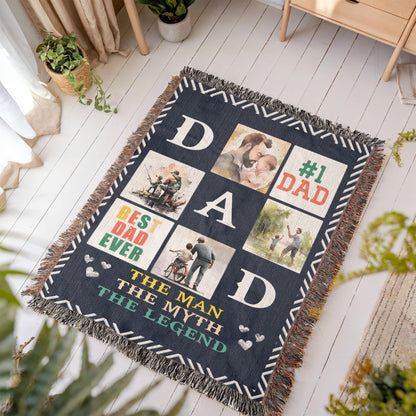 Best Dad Ever – The Man, The Myth, The Legend | Woven Blanket