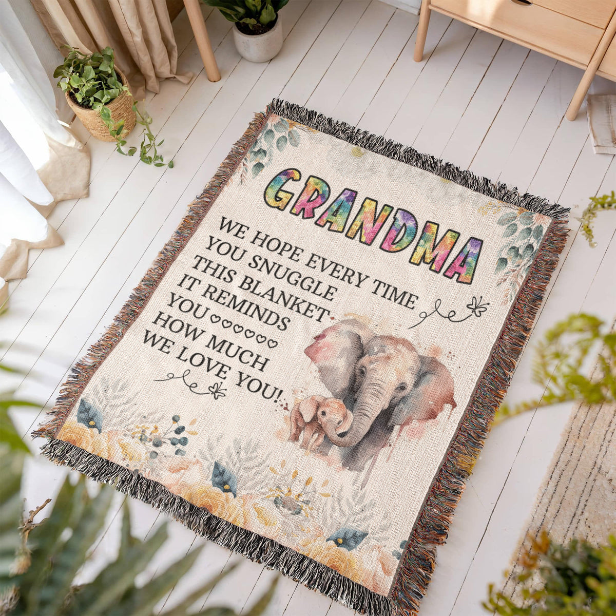 To Grandma – A Reminder of How Much We Love You | Woven Blanket