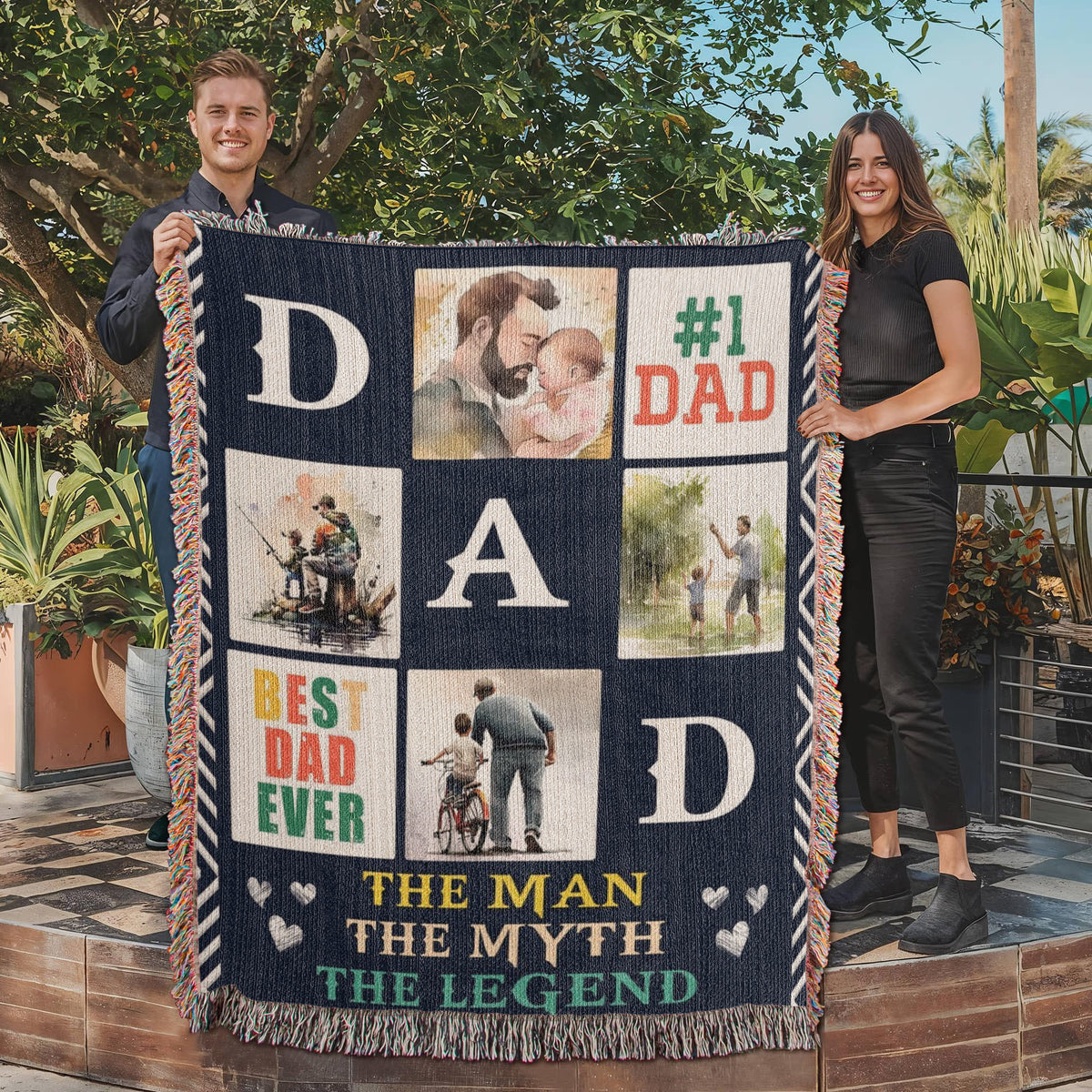 Best Dad Ever – The Man, The Myth, The Legend | Woven Blanket