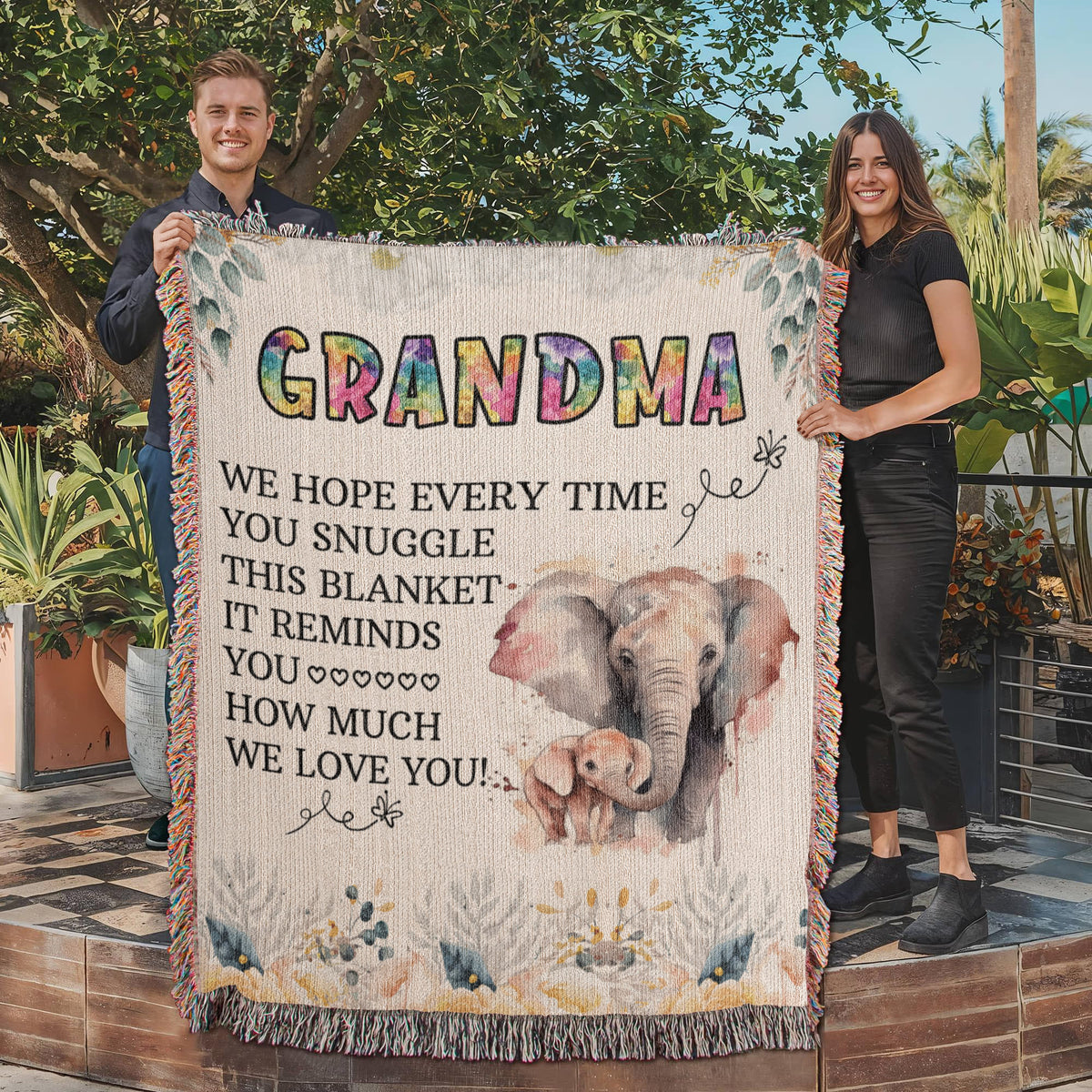 To Grandma – A Reminder of How Much We Love You | Woven Blanket