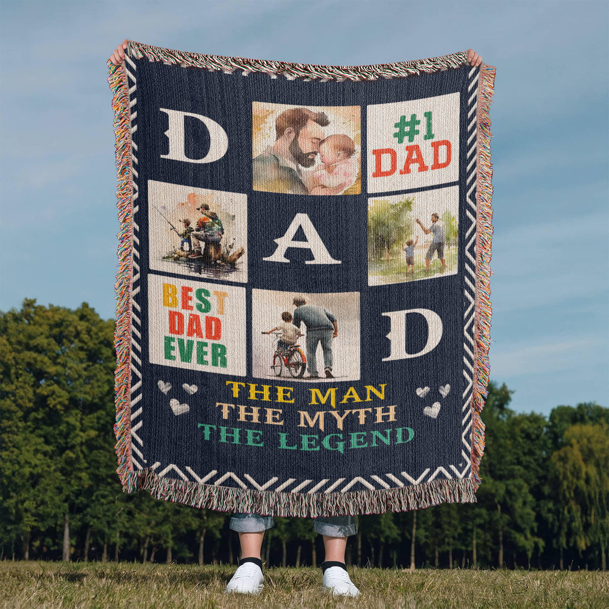 Best Dad Ever – The Man, The Myth, The Legend | Woven Blanket