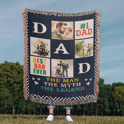 Best Dad Ever – The Man, The Myth, The Legend | Woven Blanket