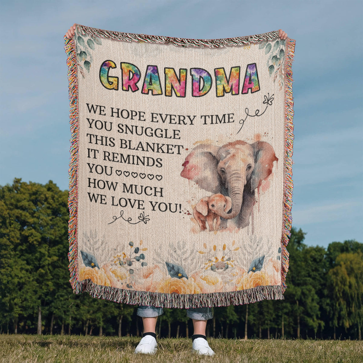 To Grandma – A Reminder of How Much We Love You | Woven Blanket