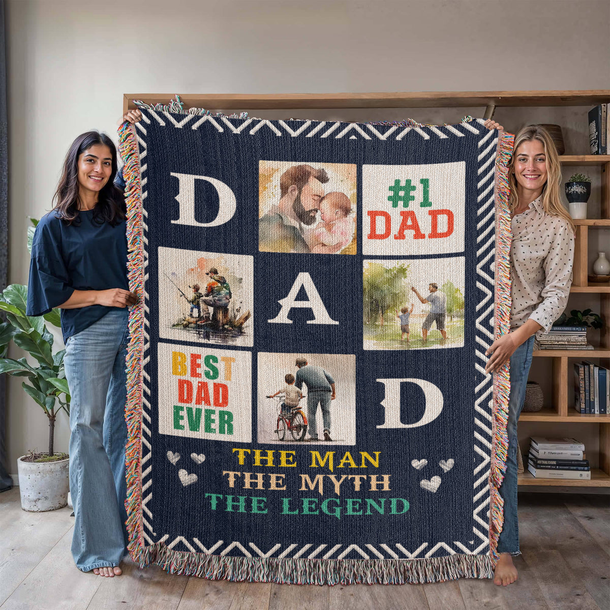 Best Dad Ever – The Man, The Myth, The Legend | Woven Blanket