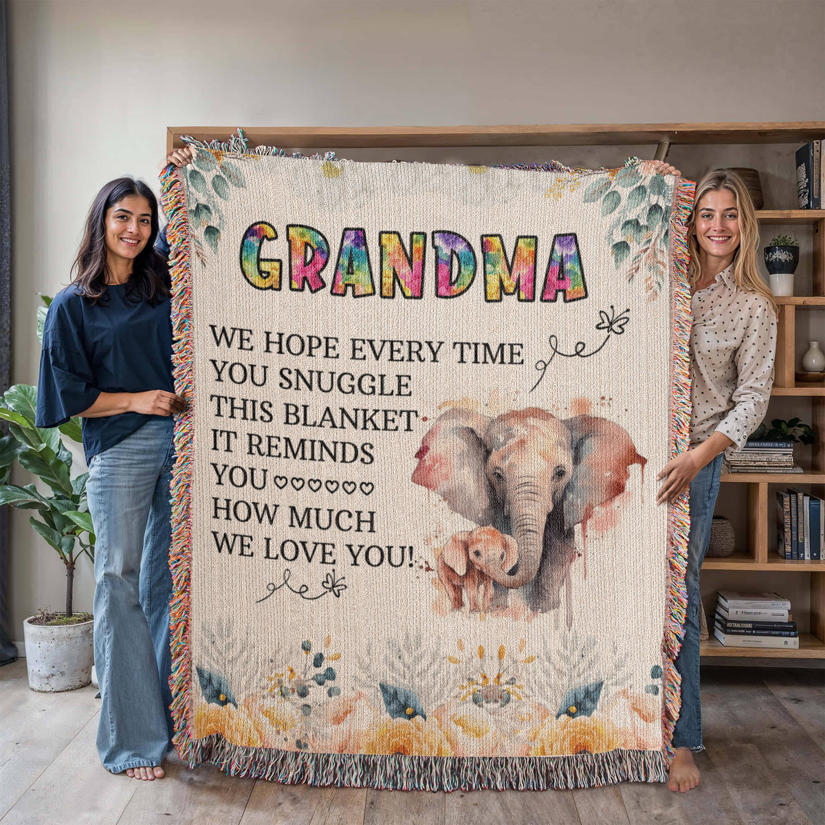 To Grandma – A Reminder of How Much We Love You | Woven Blanket