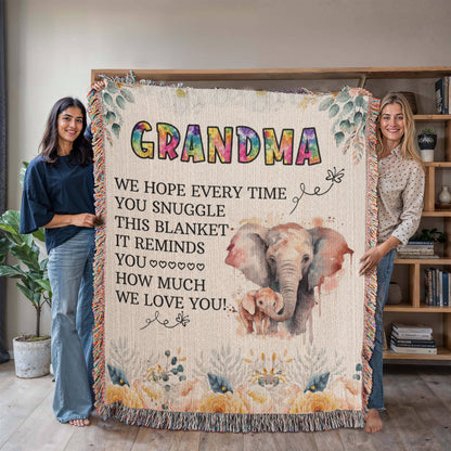 To Grandma – A Reminder of How Much We Love You | Woven Blanket