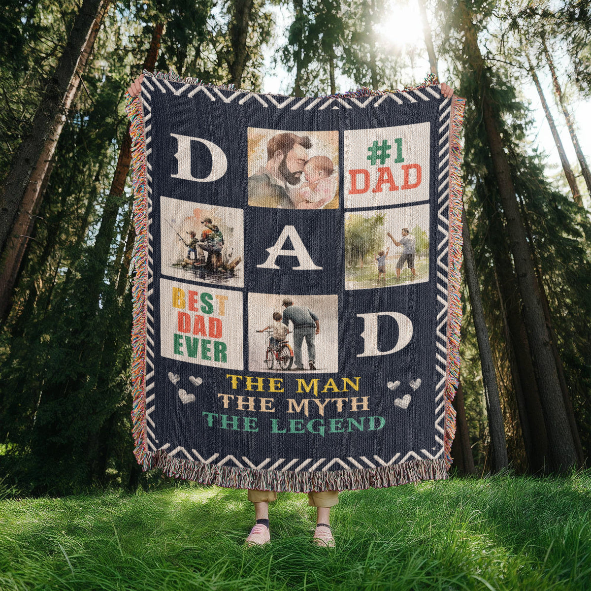 Best Dad Ever – The Man, The Myth, The Legend | Woven Blanket