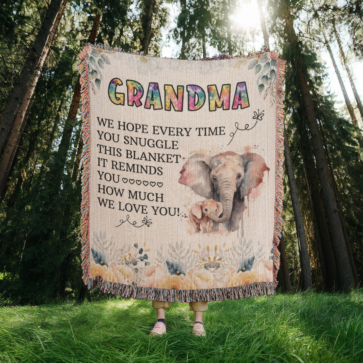 To Grandma – A Reminder of How Much We Love You | Woven Blanket