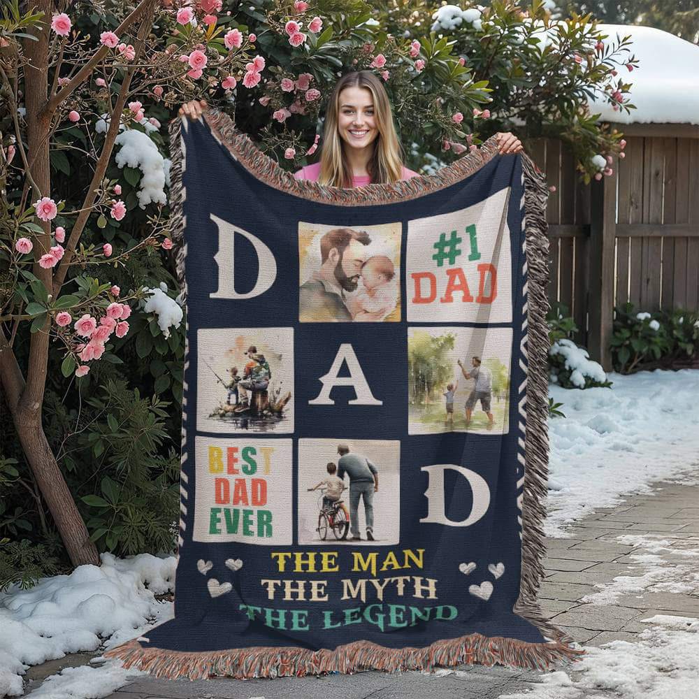Best Dad Ever – The Man, The Myth, The Legend | Woven Blanket