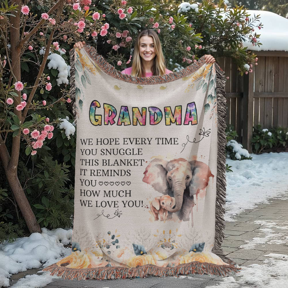 To Grandma – A Reminder of How Much We Love You | Woven Blanket