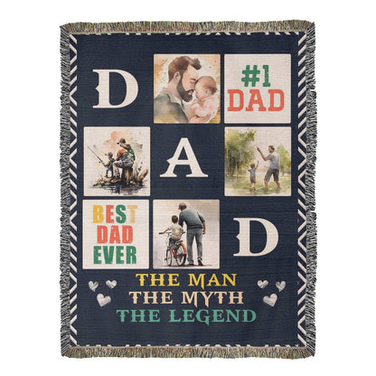 Best Dad Ever – The Man, The Myth, The Legend | Woven Blanket