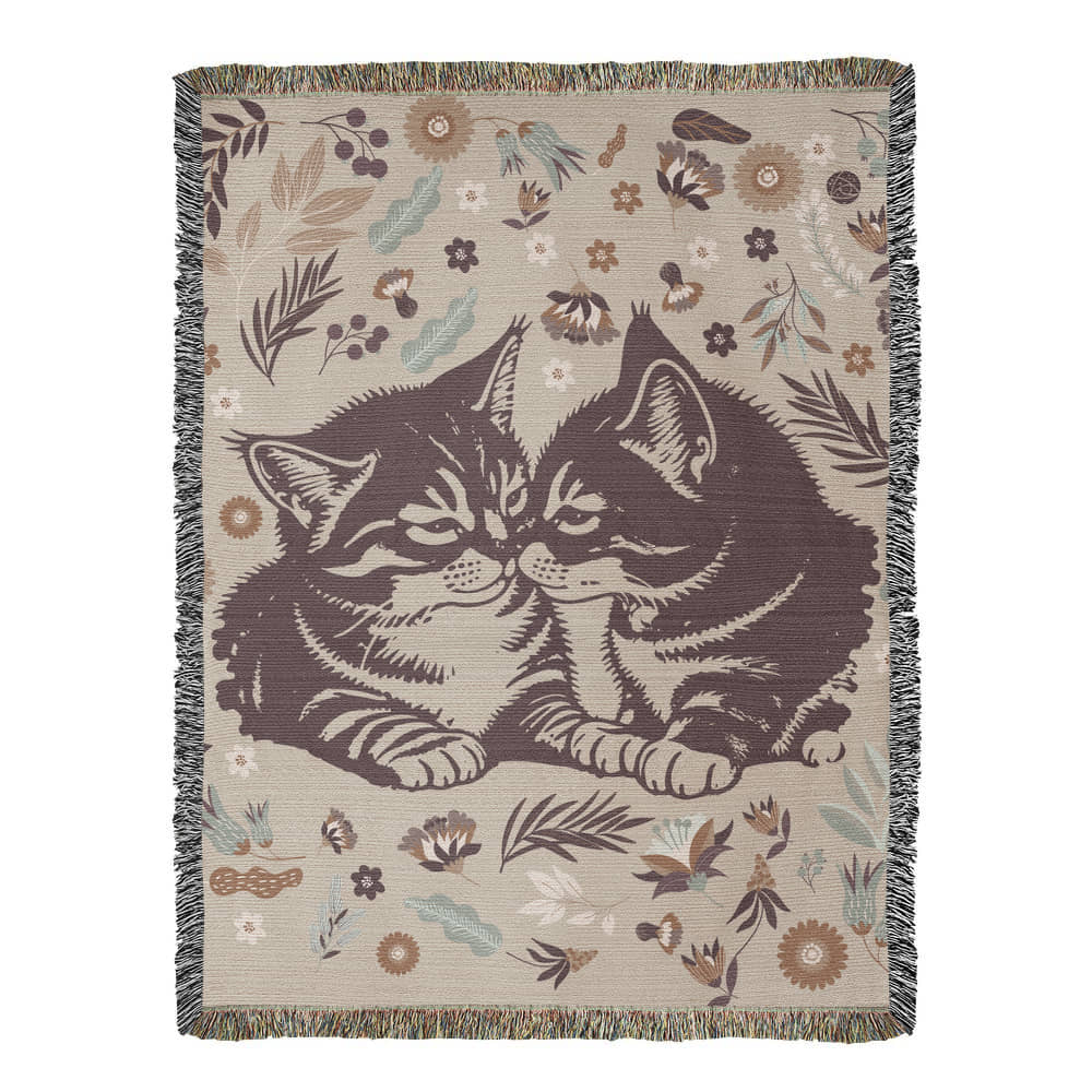 Snuggling Kitties – Cozy Cat Lovers | Woven Blanket