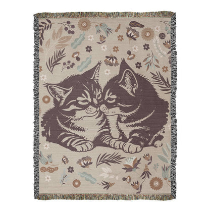 Snuggling Kitties – Cozy Cat Lovers | Woven Blanket