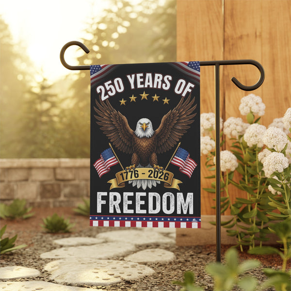 Patriotic Bald Eagle 250th Anniversary Garden Flag 12x18